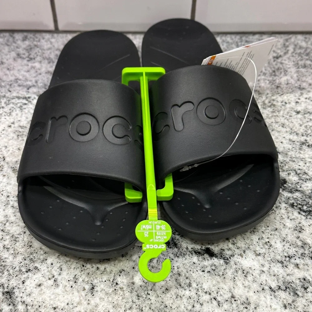 Crocs Slide Classic All Terrain Clog Black Men's Size 7 M US / W 9 US Sandals